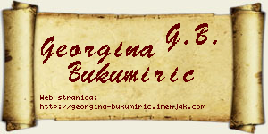 Georgina Bukumirić vizit kartica